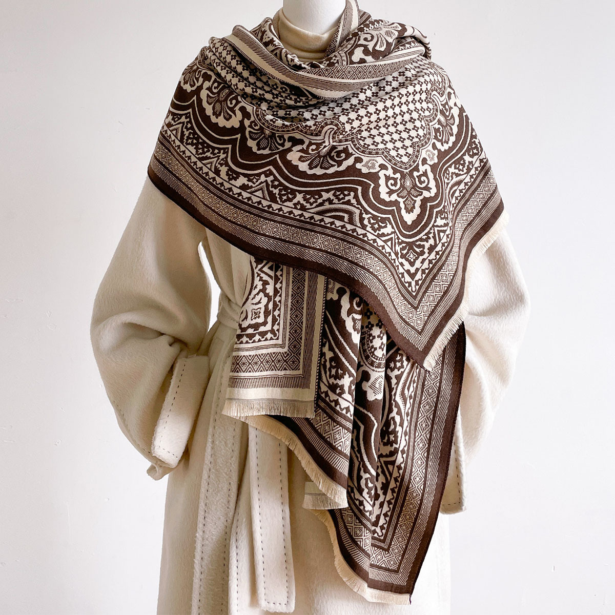 Imitatie Kasjmier Sjaal voor D - Pashmina Wrap Large recensie en prijs