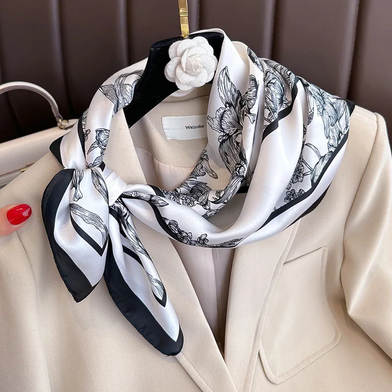 70*70Cm Luxe Bloemenprint Zijd - Head Wrap Turban recensie en prijs