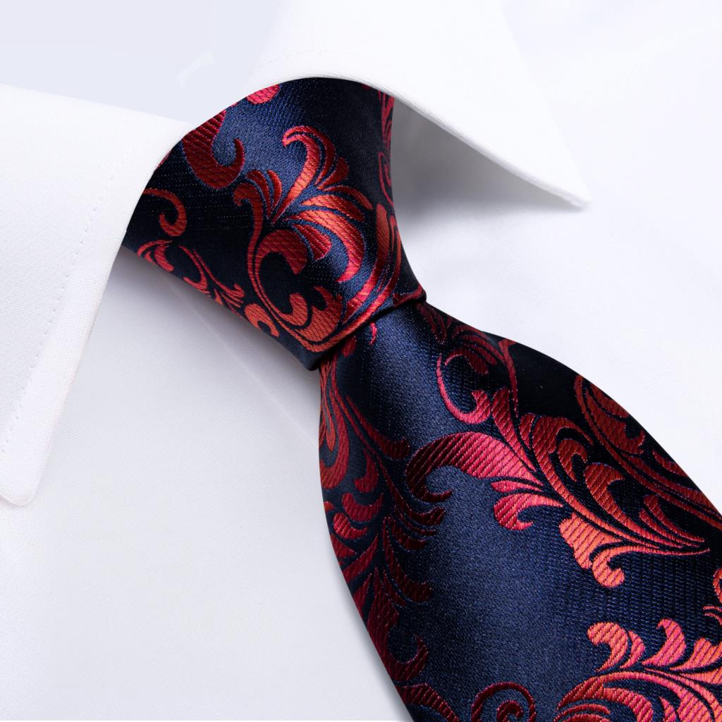 Luxe Rode Bloemen Blauw Zijden - Pocket Square Set recensie en prijs